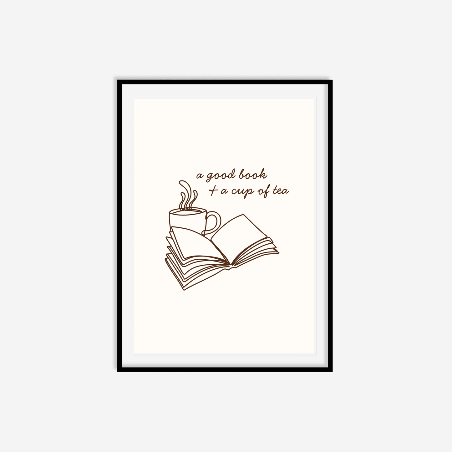 A Good Book & A Cup Of Tea Print