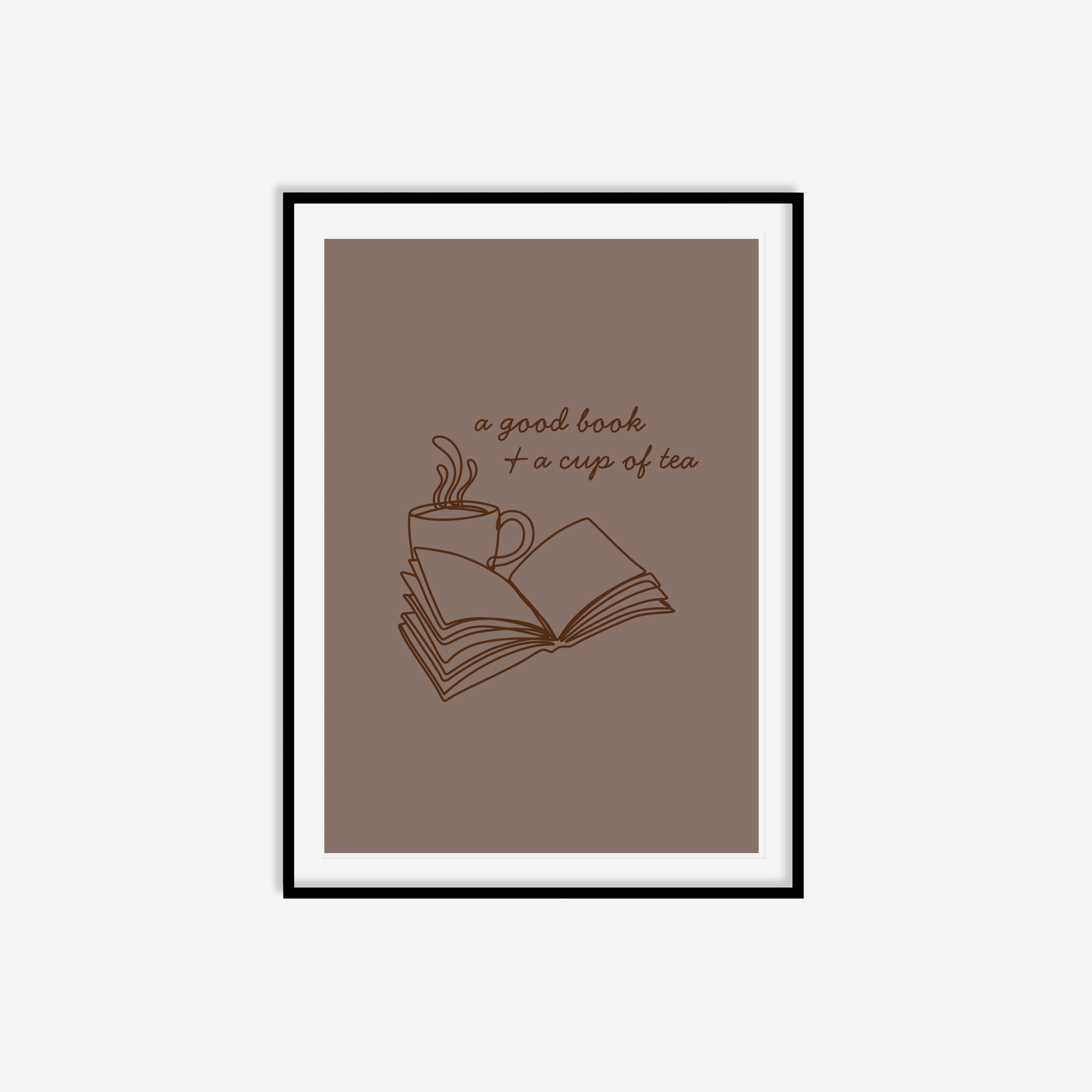 A Good Book & A Cup Of Tea Print