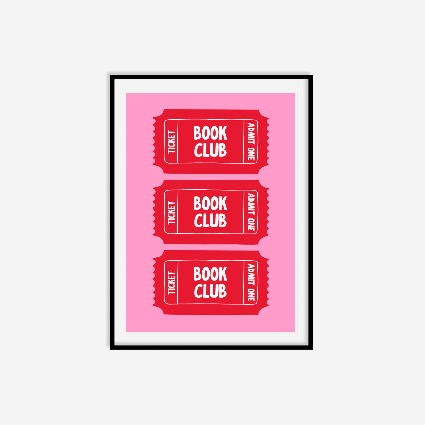 Book Club Tickets Print