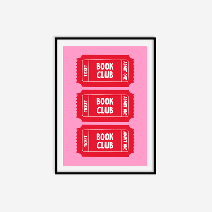 Book Club Tickets Print
