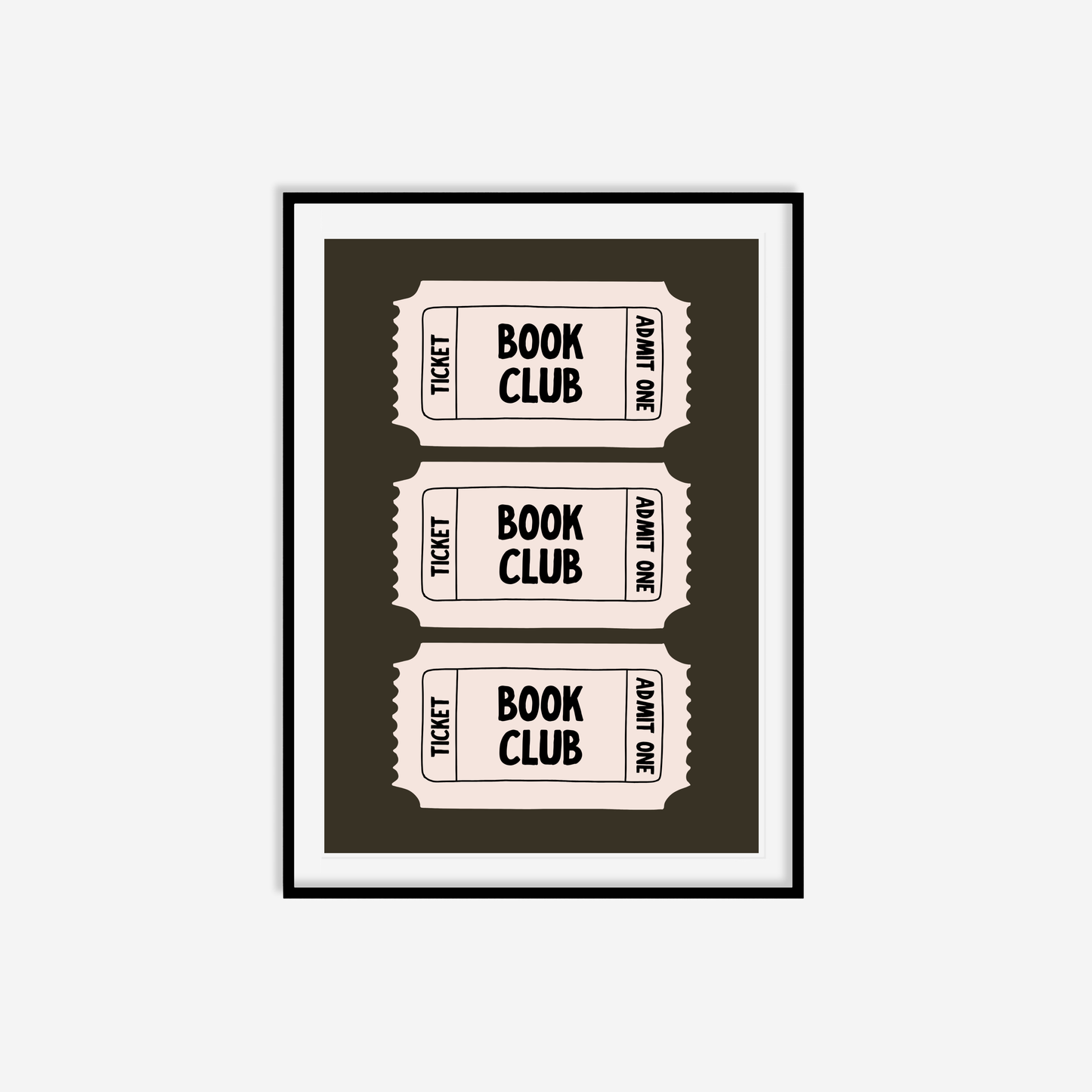 Book Club Tickets Print