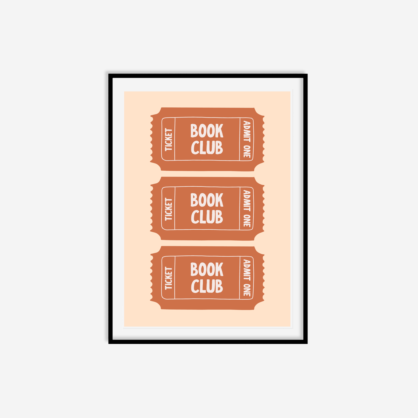 Book Club Tickets Print