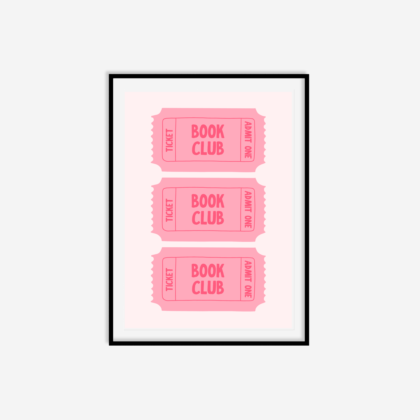 Book Club Tickets Print