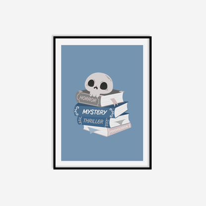 Crime Book Stack Print