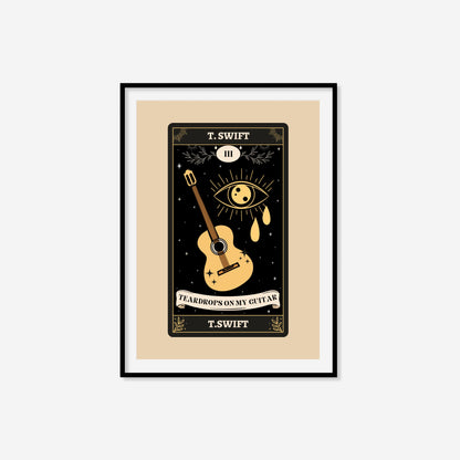 Teardrops On My Guitar Tarot Card Print