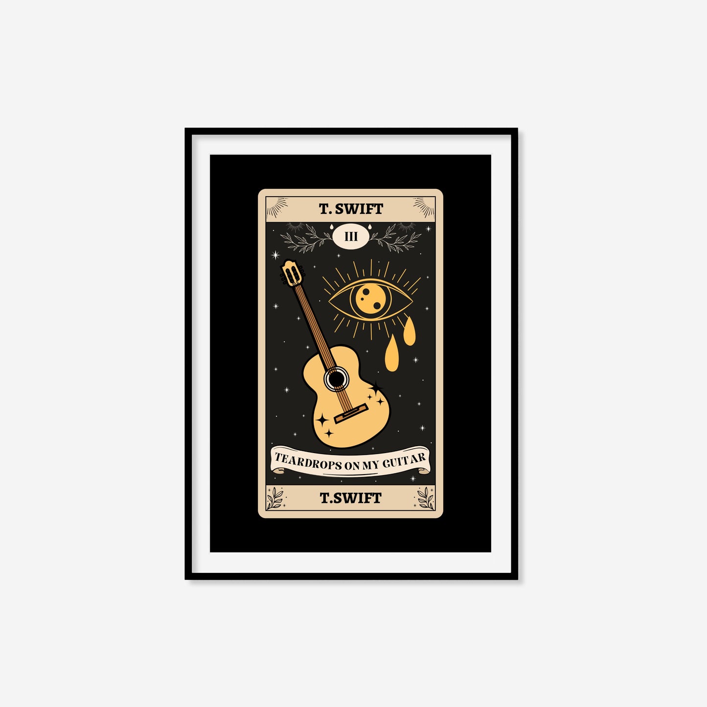 Teardrops On My Guitar Tarot Card Print