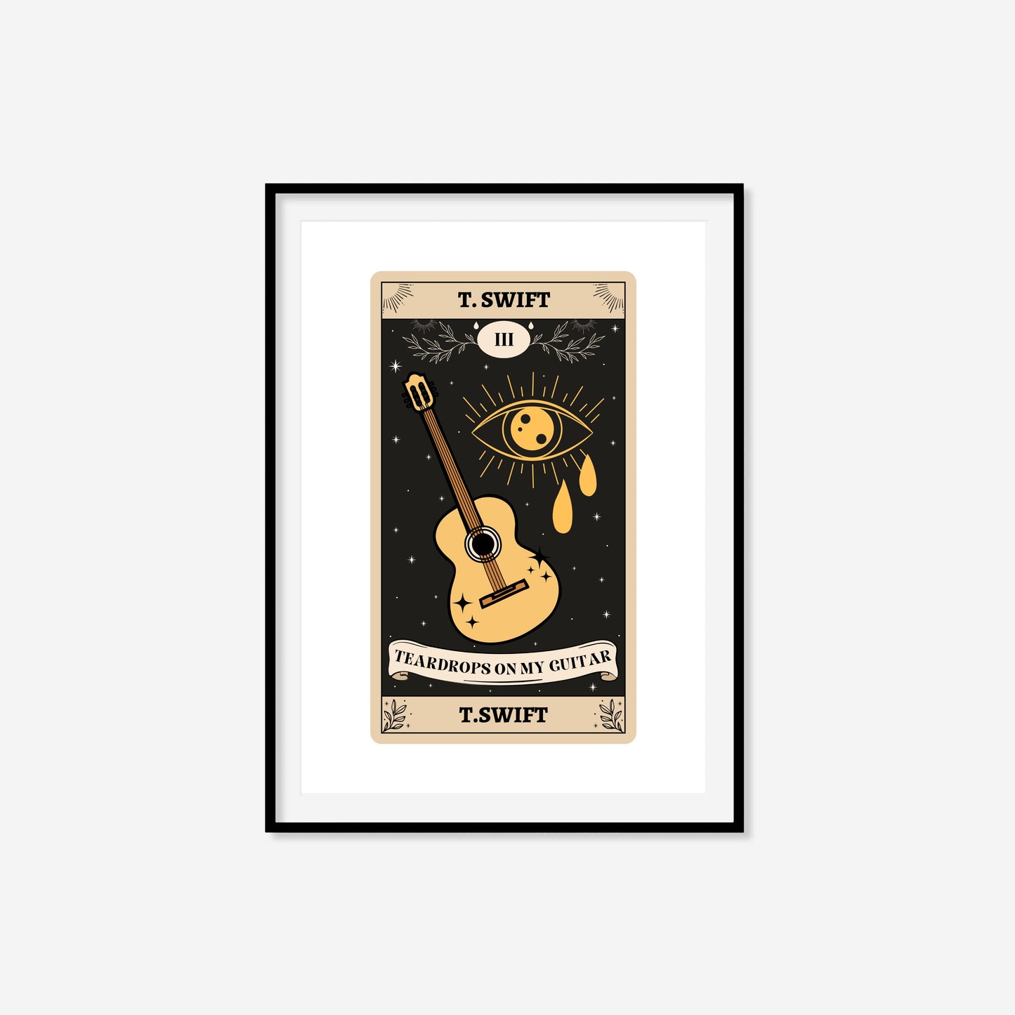 Teardrops On My Guitar Tarot Card Print