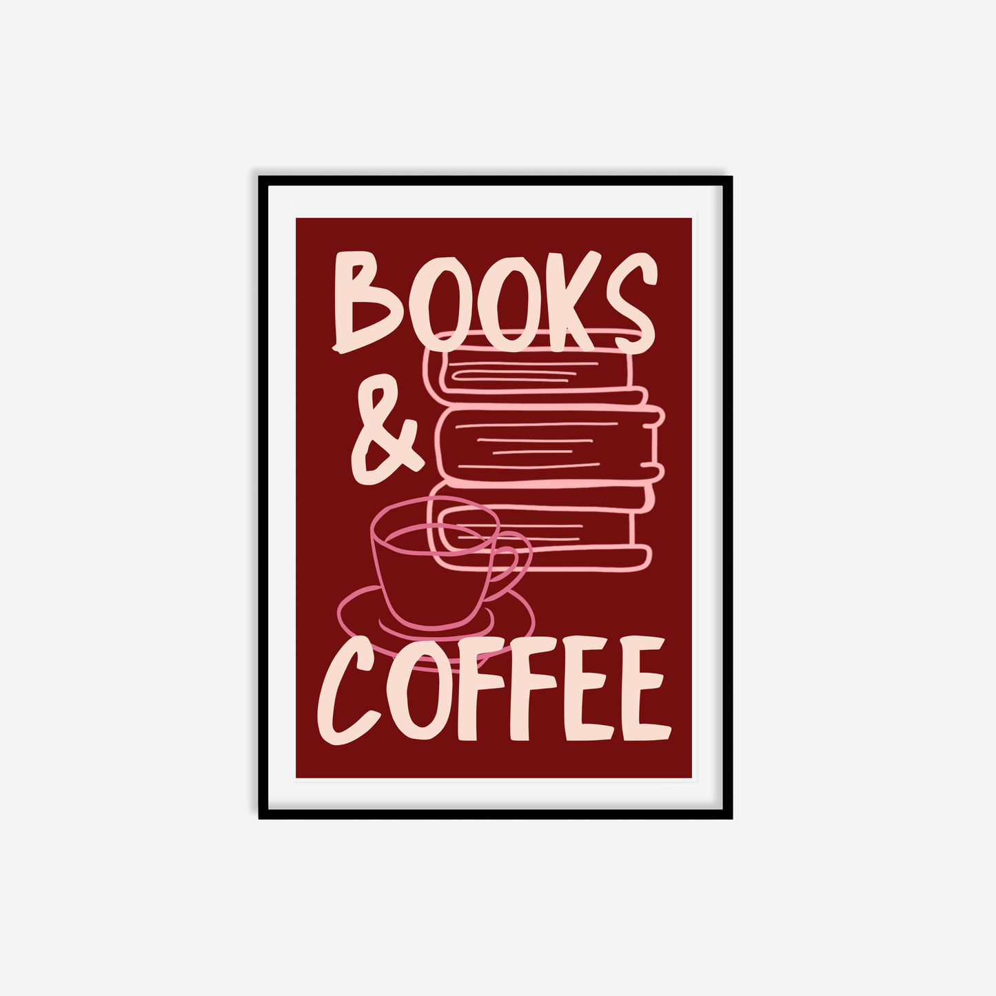 Books & Coffee Print