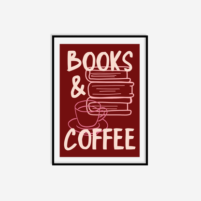 Books & Coffee Print