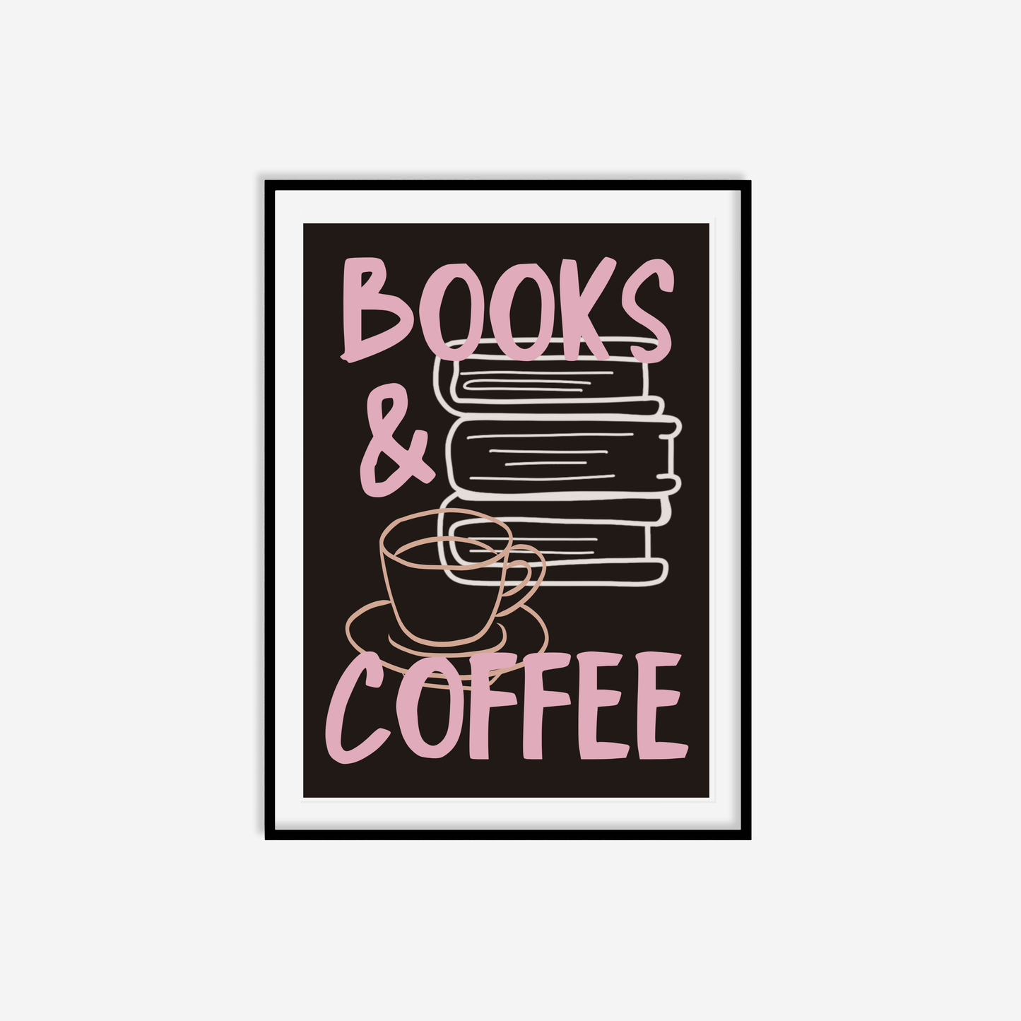 Books & Coffee Print