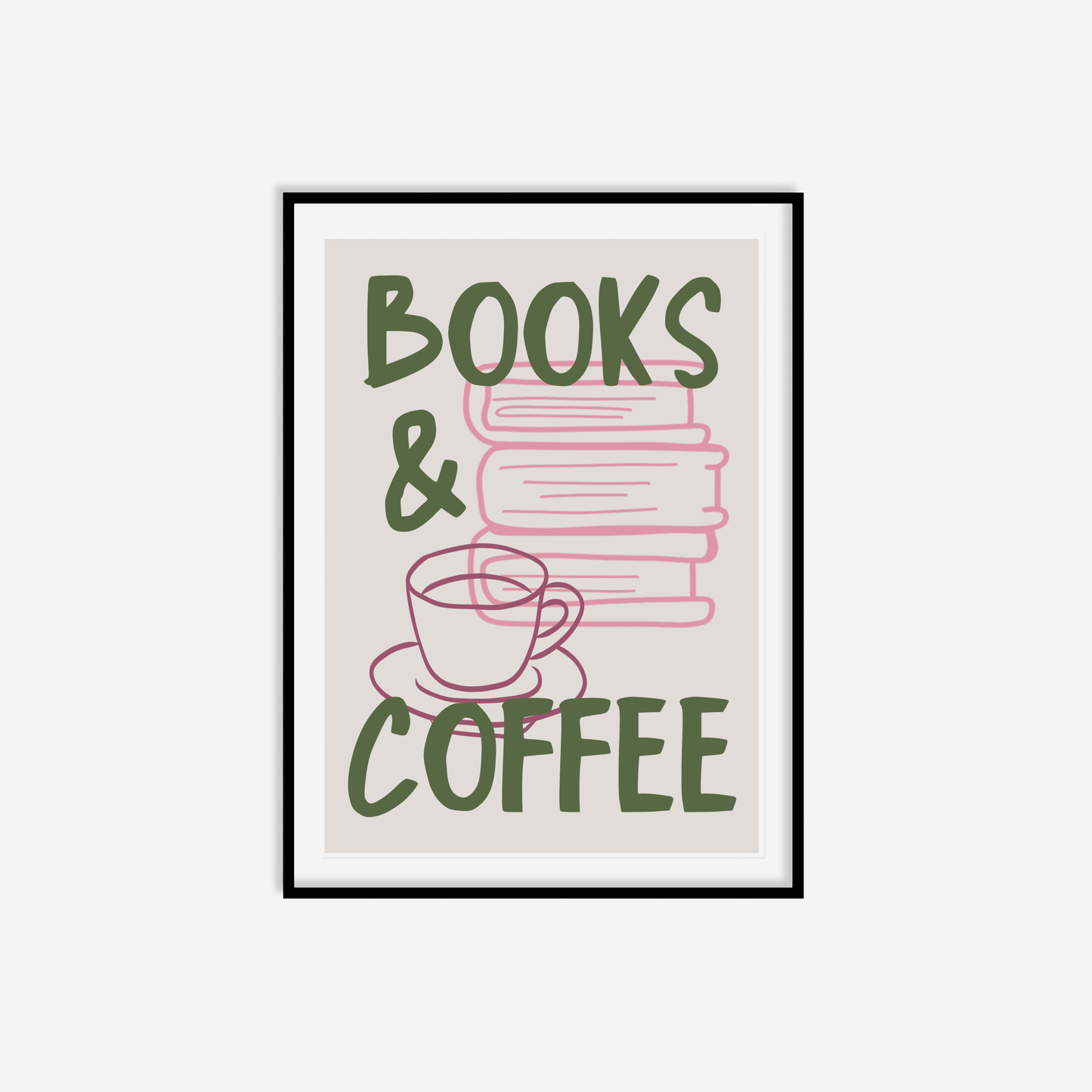 Books & Coffee Print
