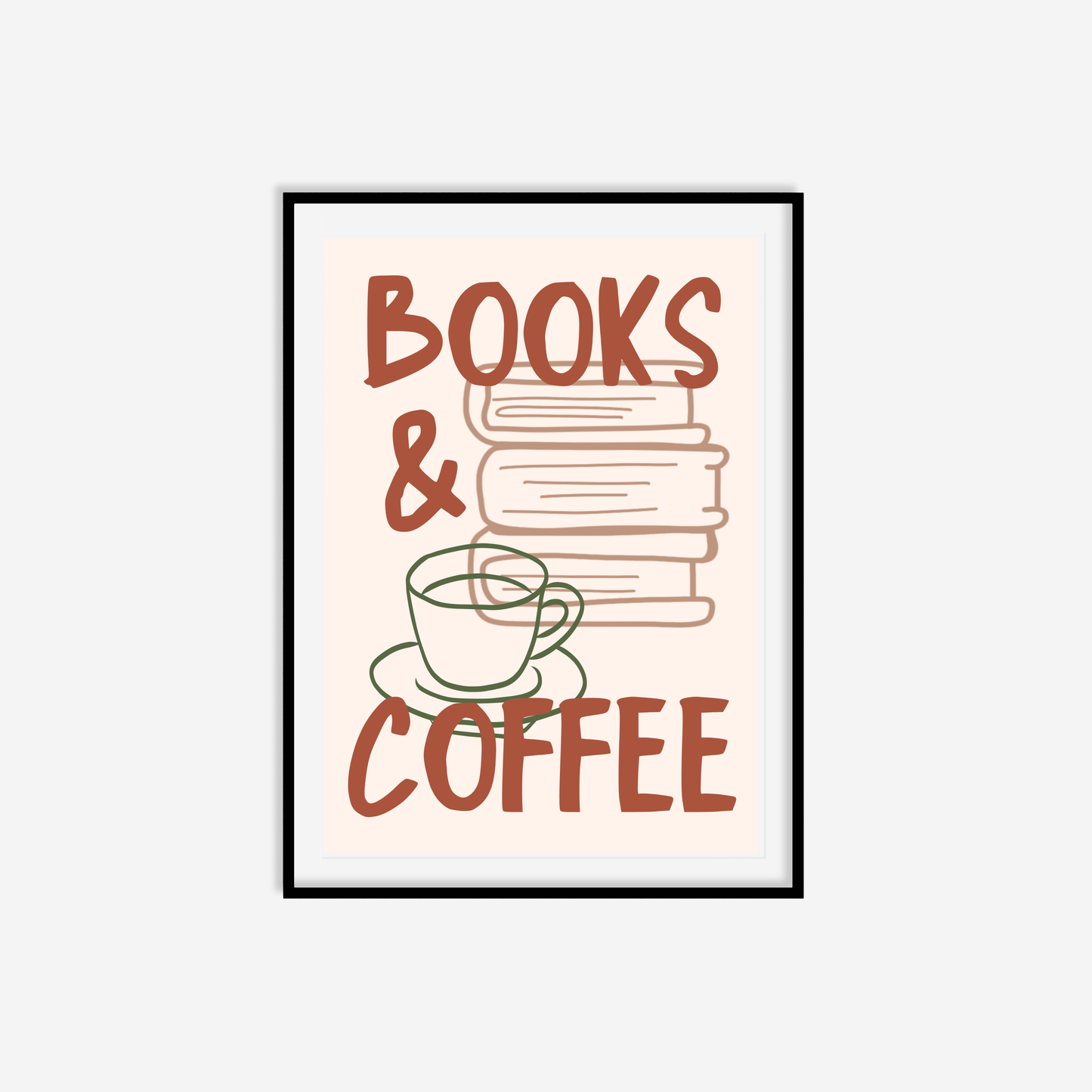 Books & Coffee Print