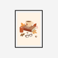 Autumnal Books And Coffee Print