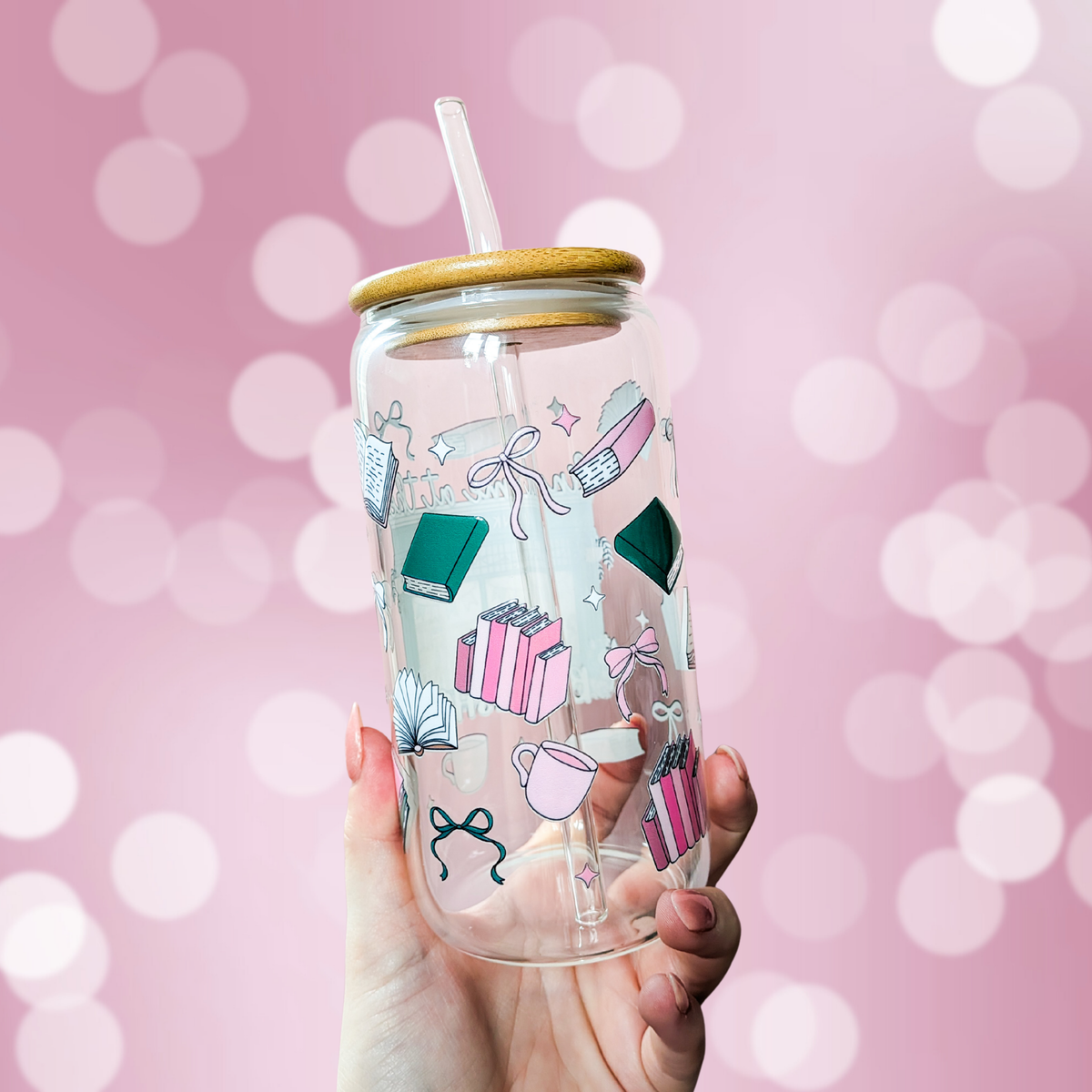 Find Me At The Bookshop Glass Can Cup