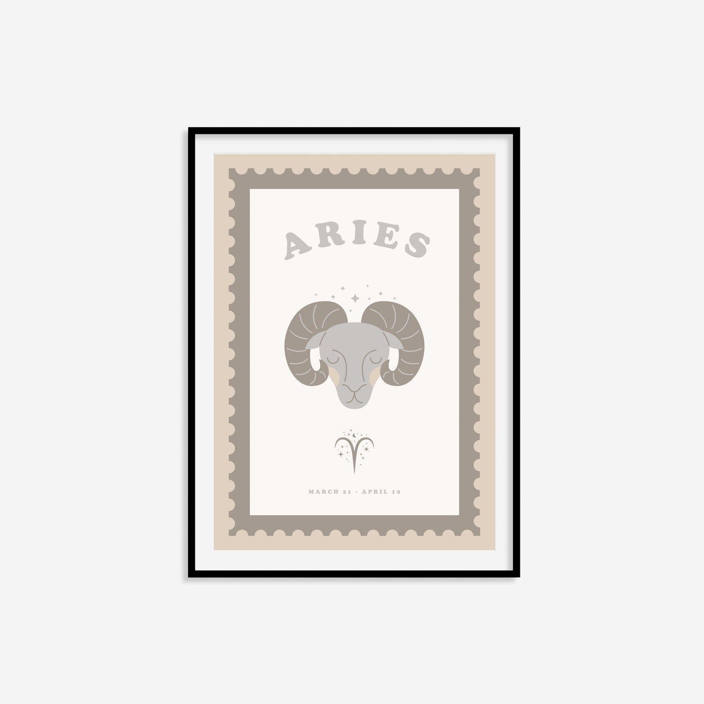 Cute Children's Aries Zodiac Print