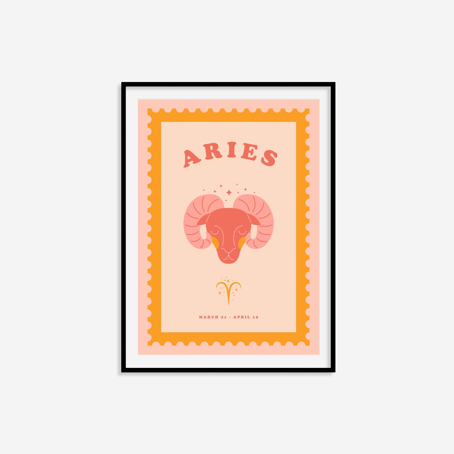 Cute Children's Aries Zodiac Print