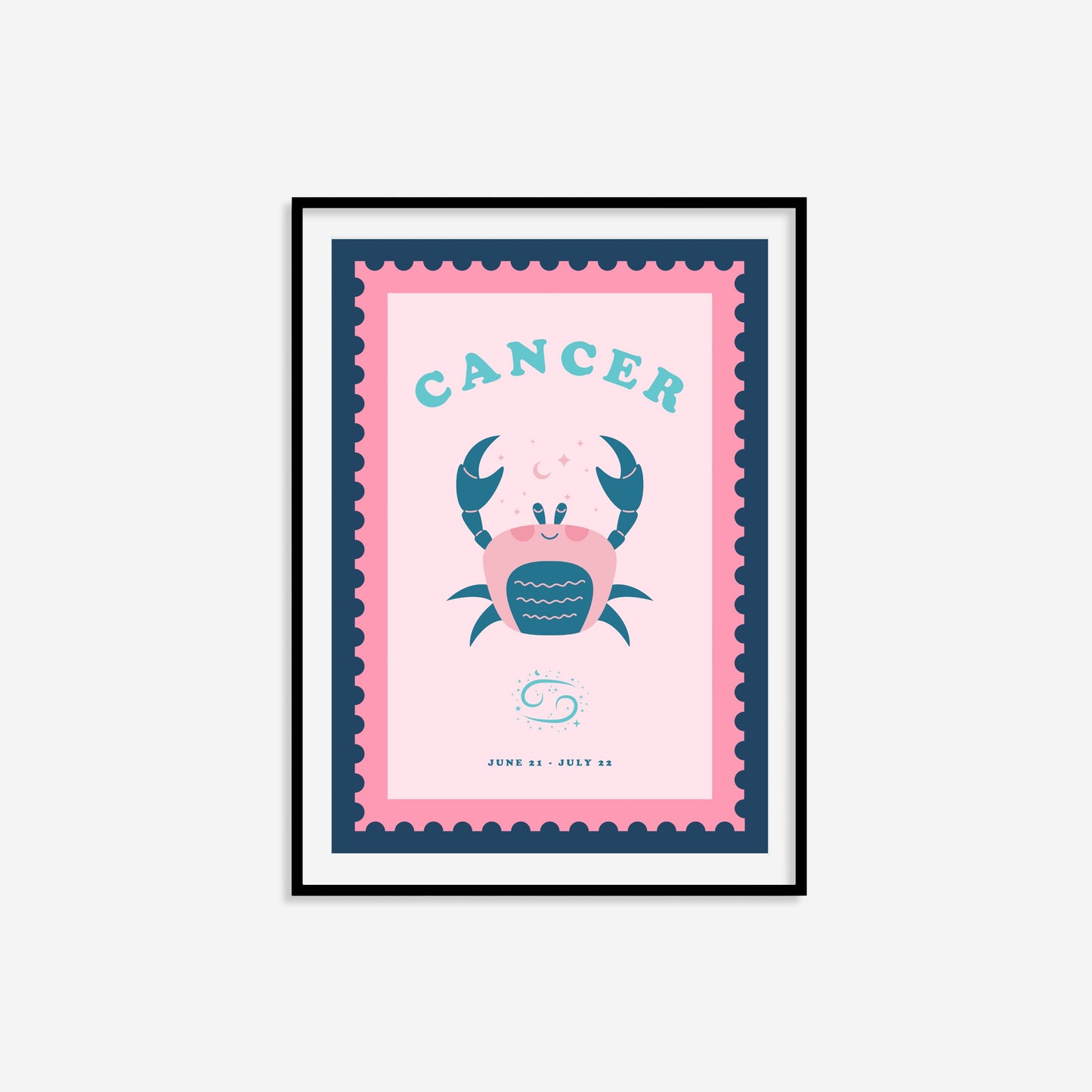 Cute Children's Cancer Zodiac Print