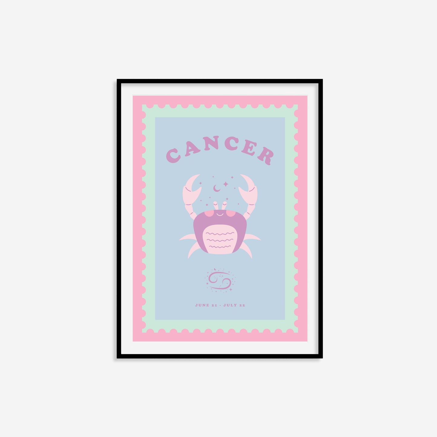 Cute Children's Cancer Zodiac Print