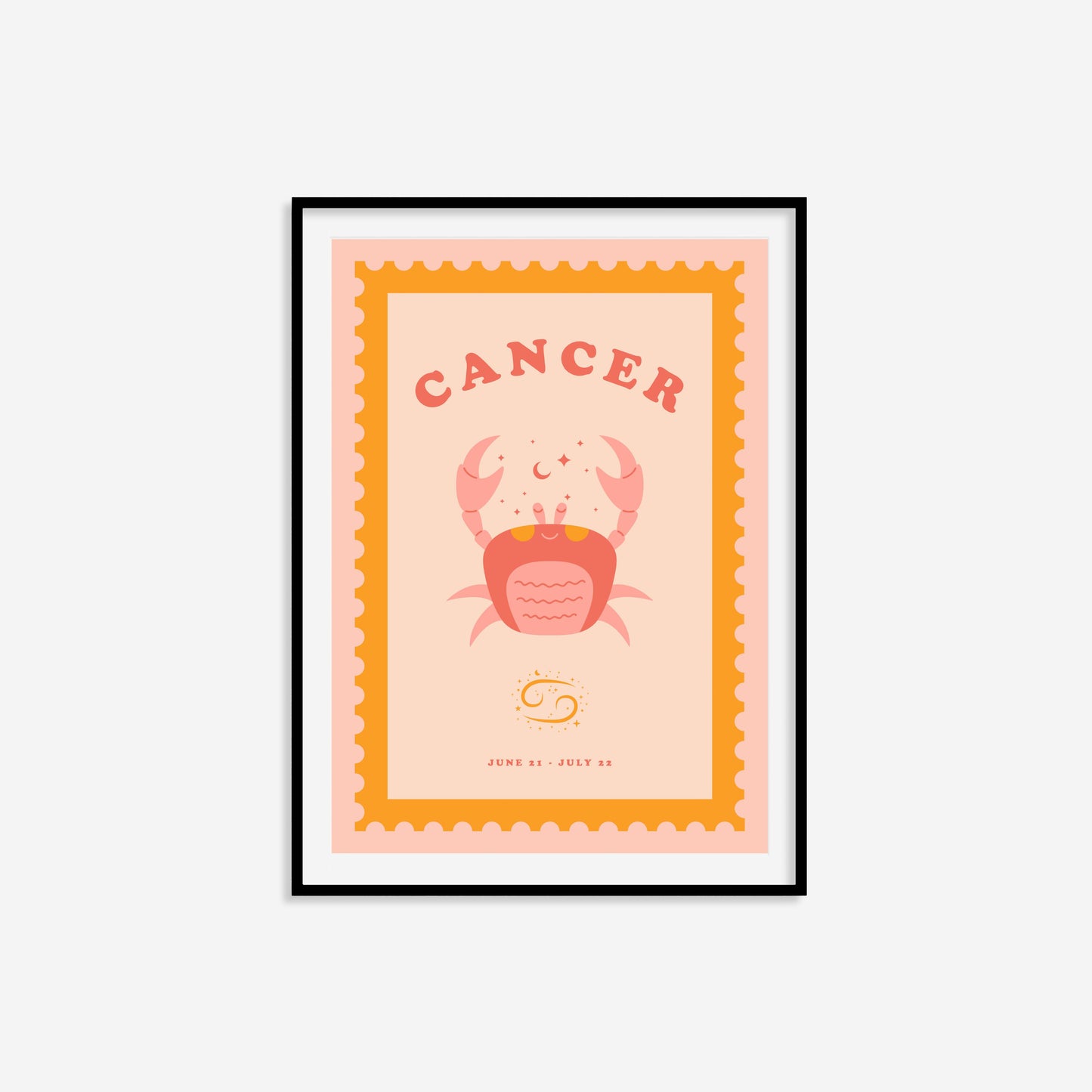 Cute Children's Cancer Zodiac Print