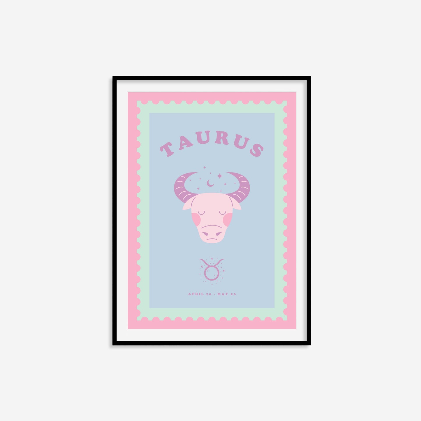 Cute Children's Taurus Zodiac Print