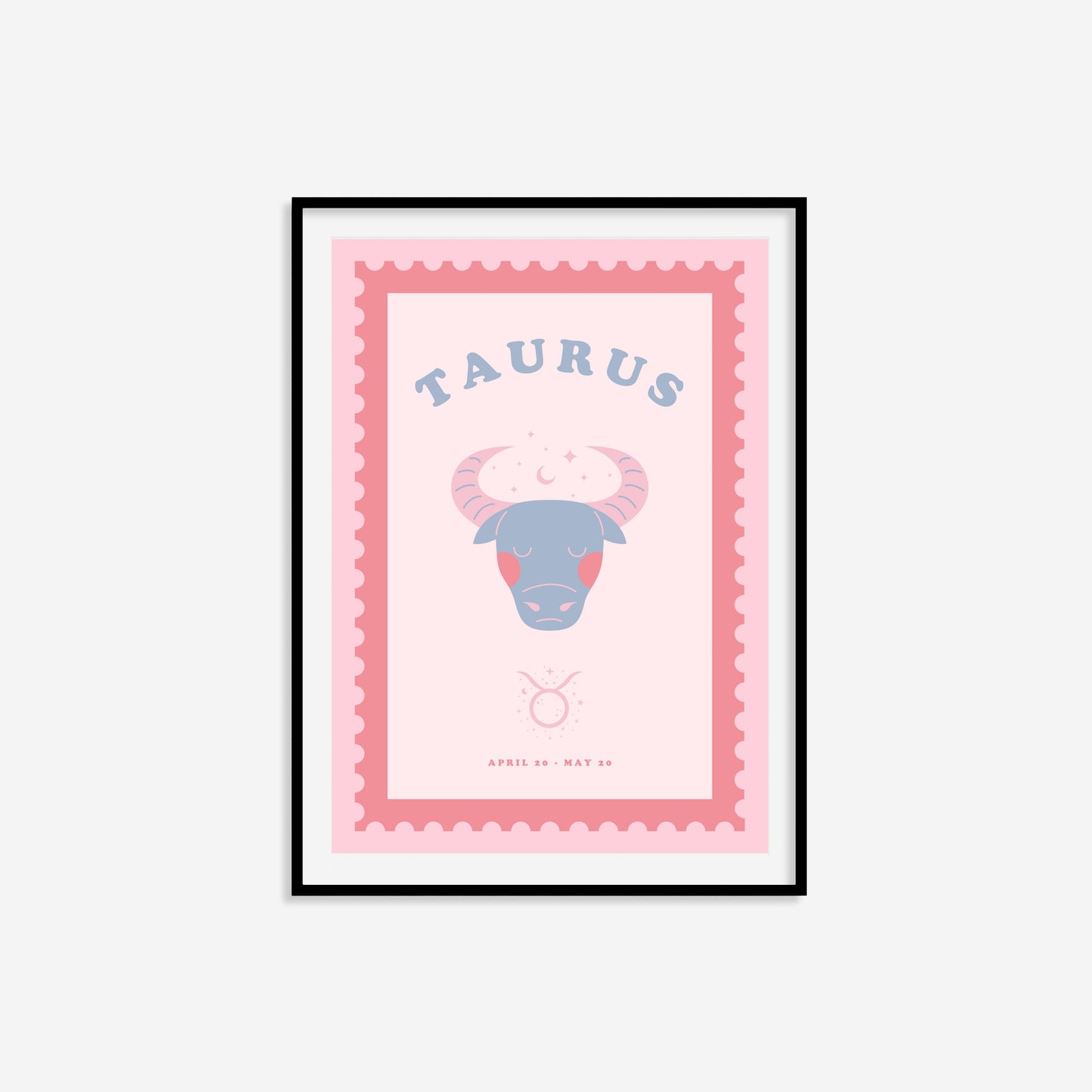 Cute Children's Taurus Zodiac Print