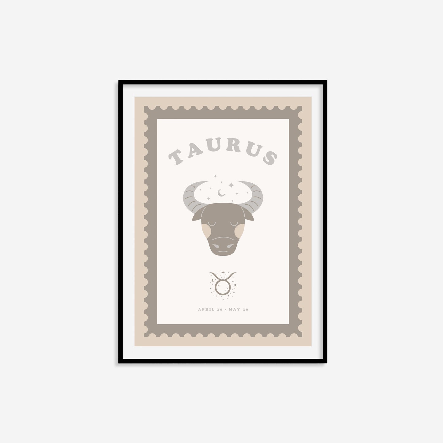 Cute Children's Taurus Zodiac Print