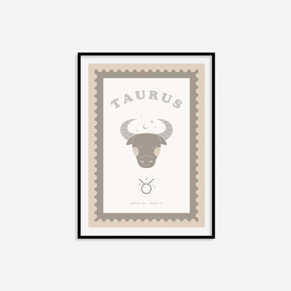 Cute Children's Taurus Zodiac Print