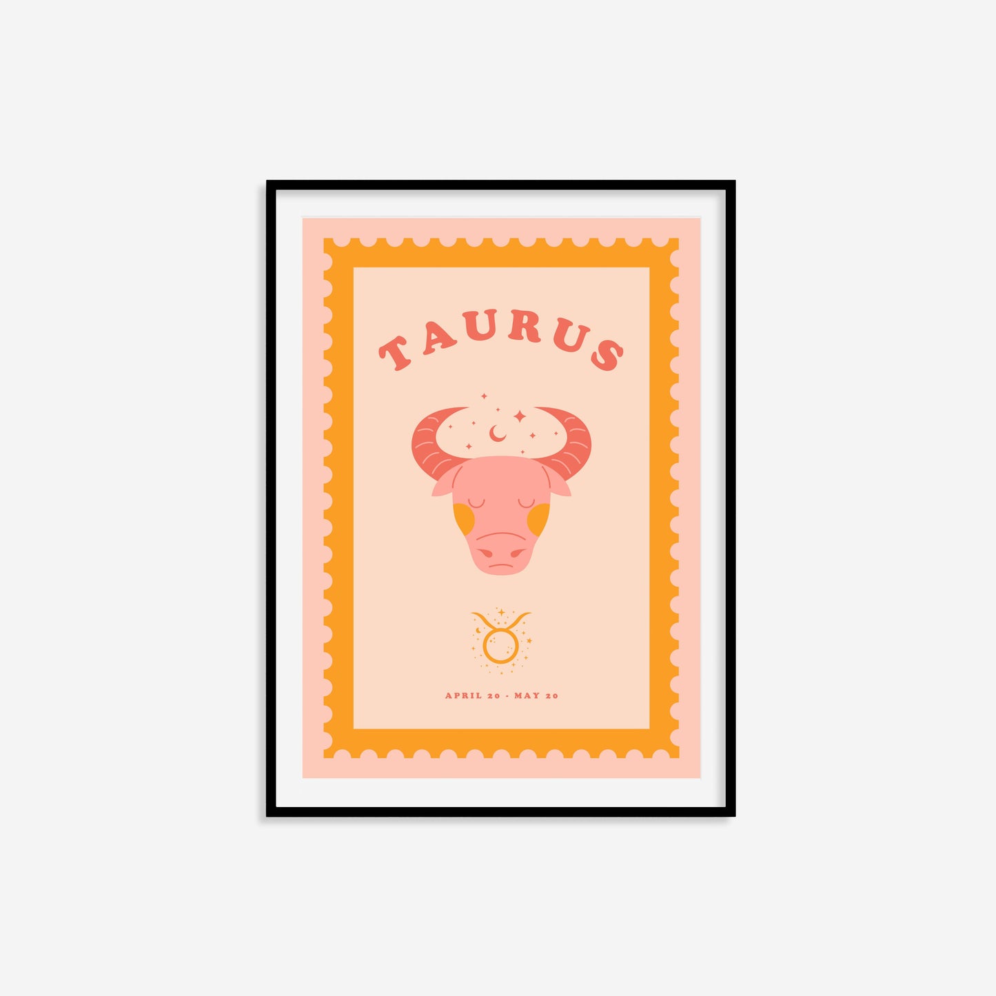 Cute Children's Taurus Zodiac Print