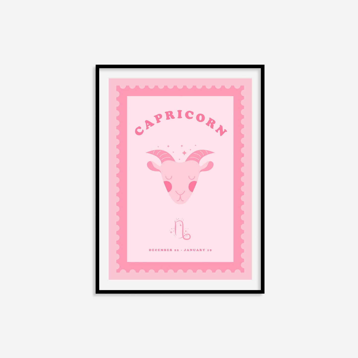 Cute Children's Capricorn Zodiac Print