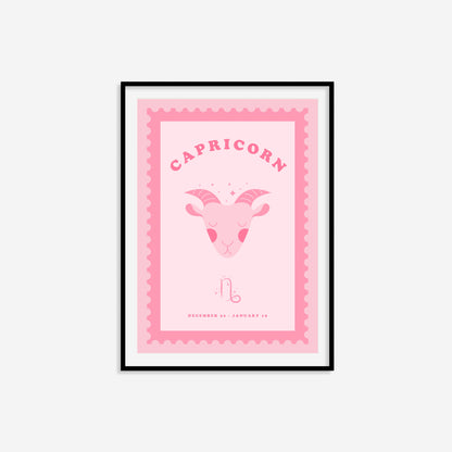 Cute Children's Capricorn Zodiac Print