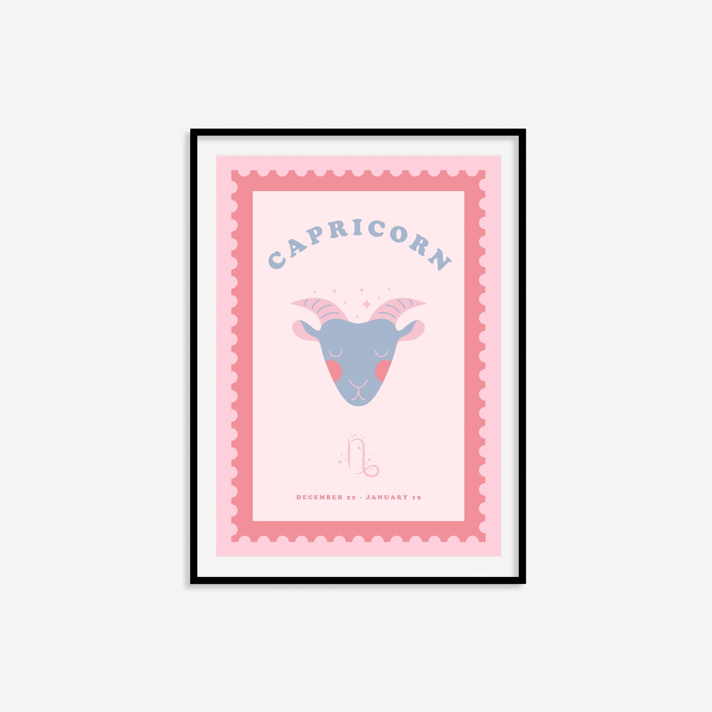 Cute Children's Capricorn Zodiac Print