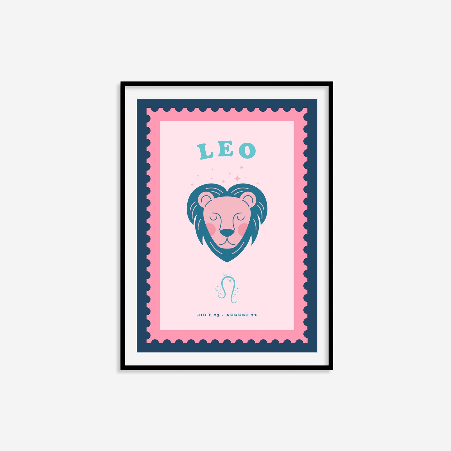 Cute Children's Leo Zodiac Print