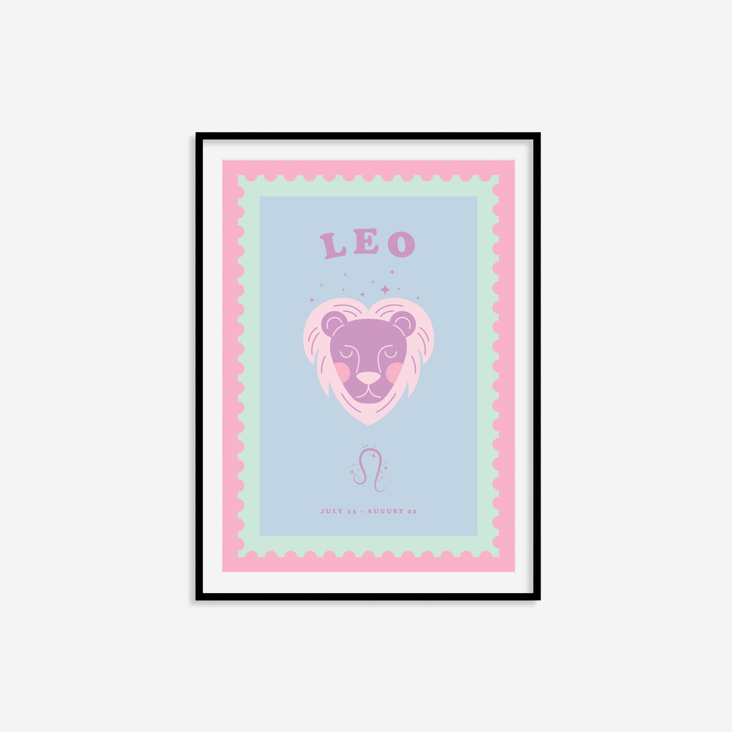 Cute Children's Leo Zodiac Print