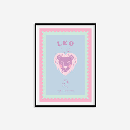 Cute Children's Leo Zodiac Print