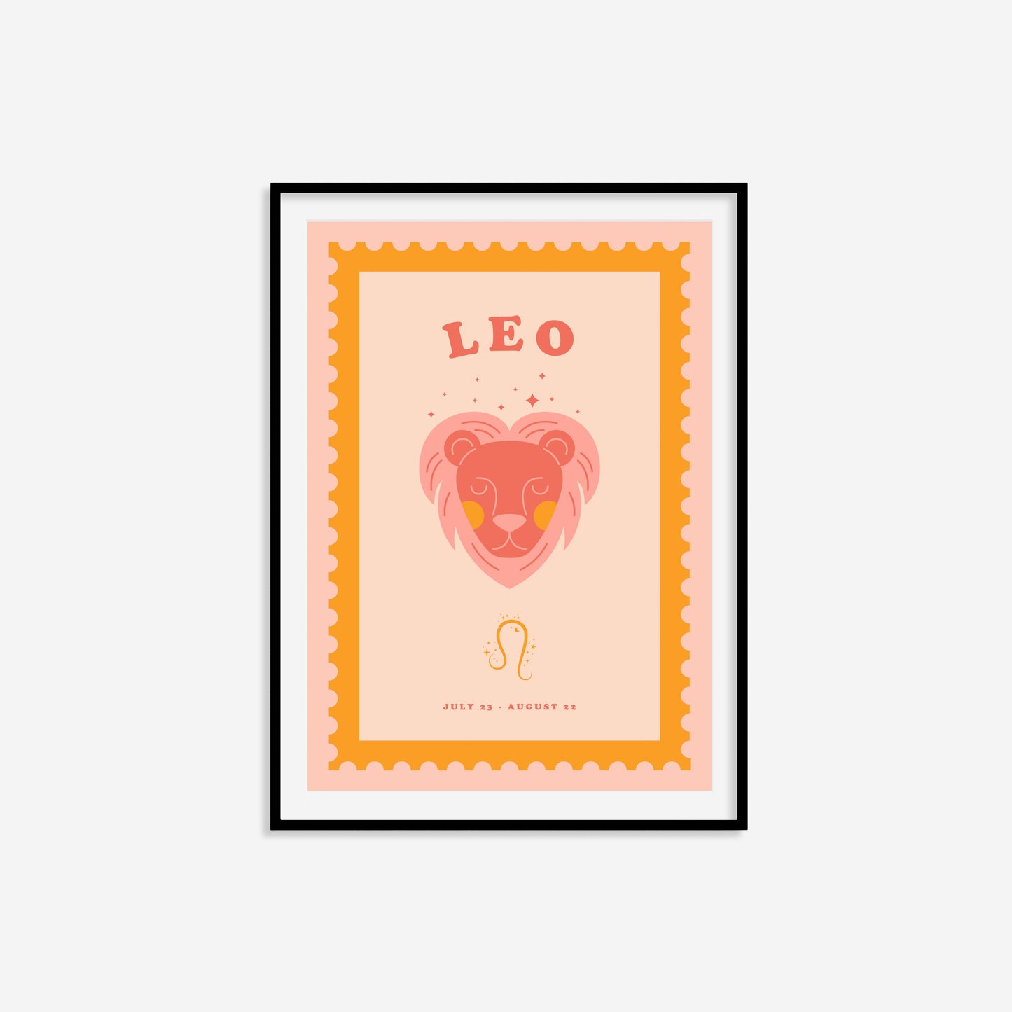 Cute Children's Leo Zodiac Print