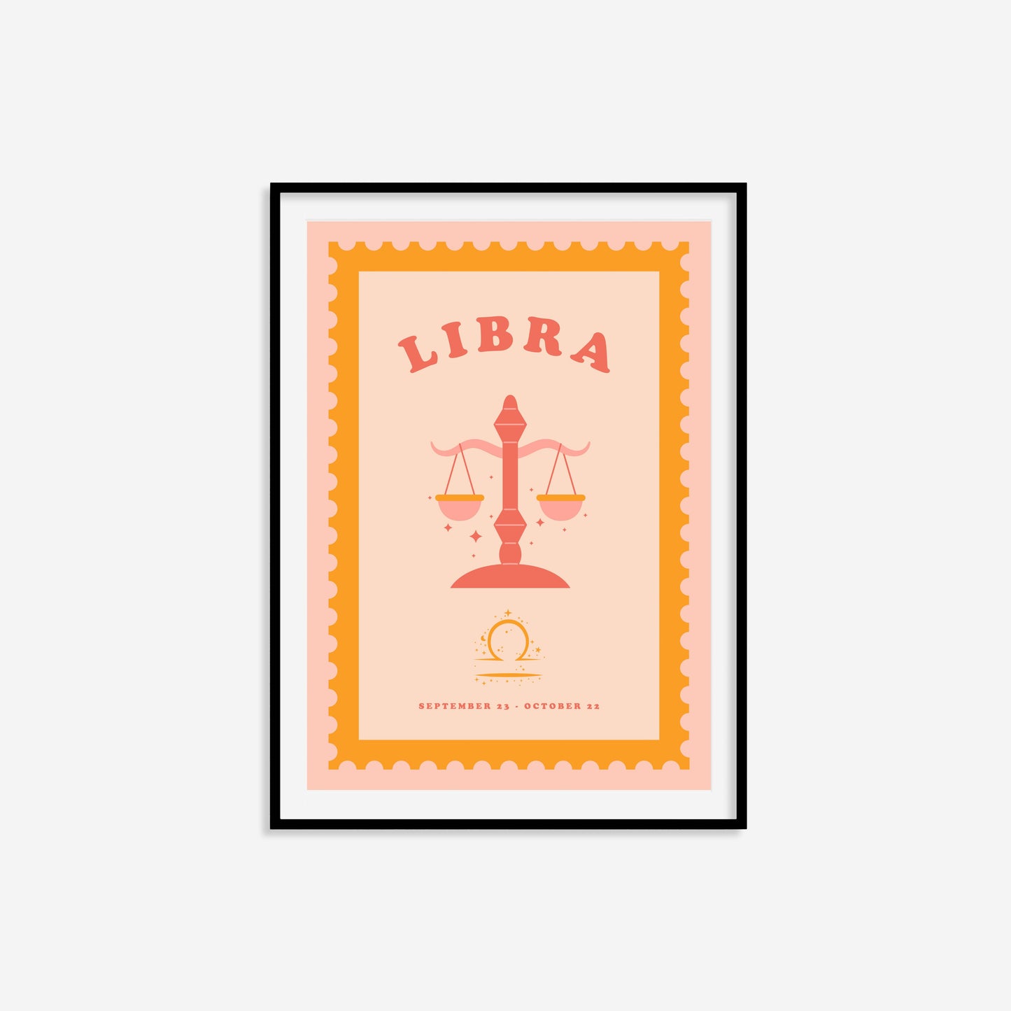 Cute Children's Libra Zodiac Print