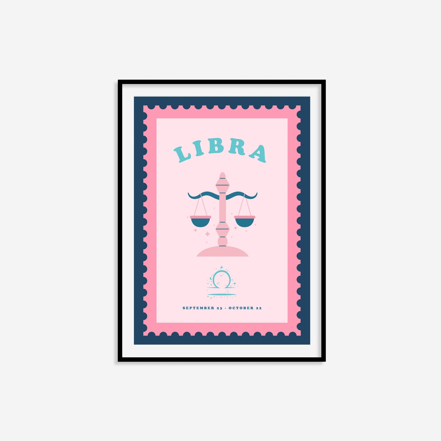 Cute Children's Libra Zodiac Print