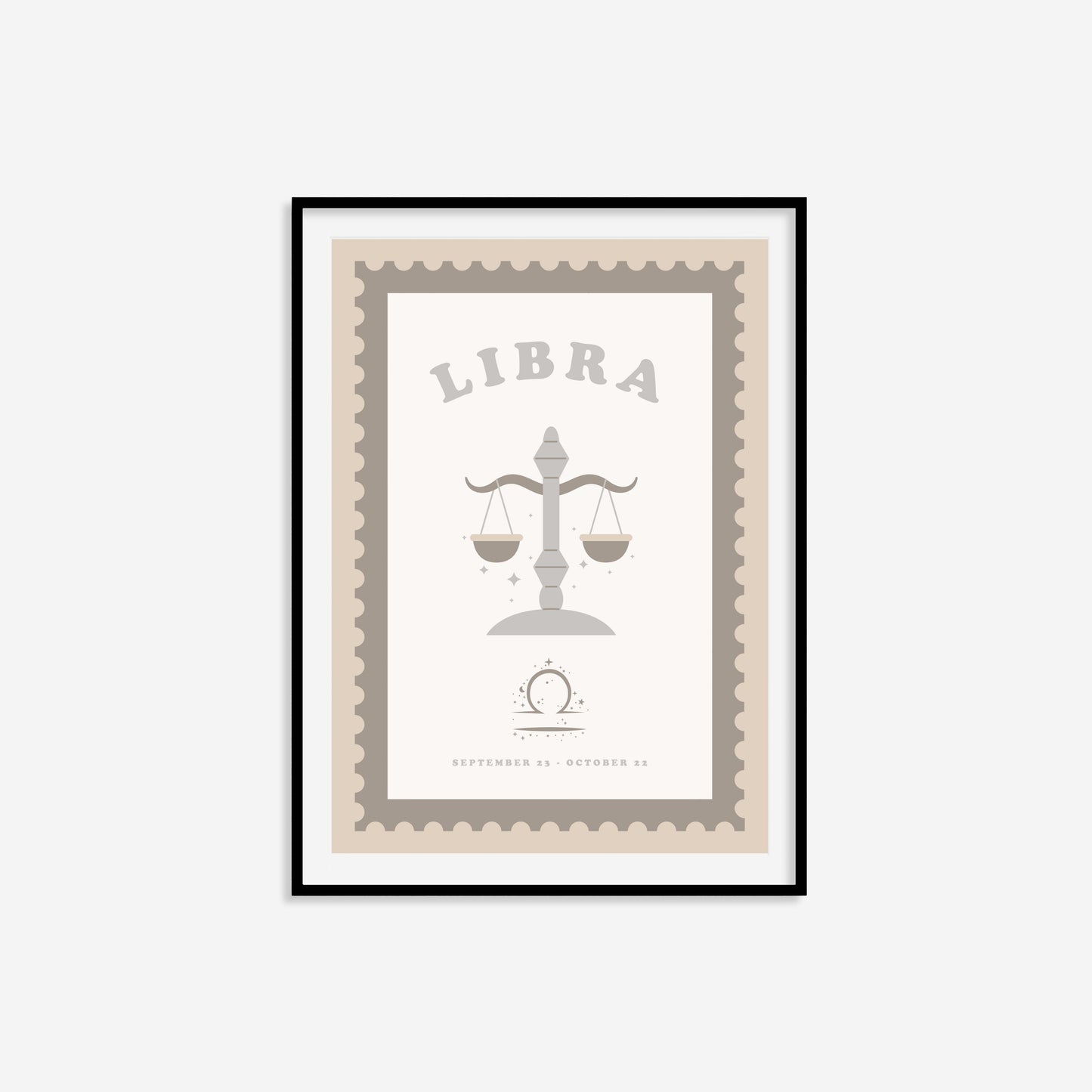 Cute Children's Libra Zodiac Print