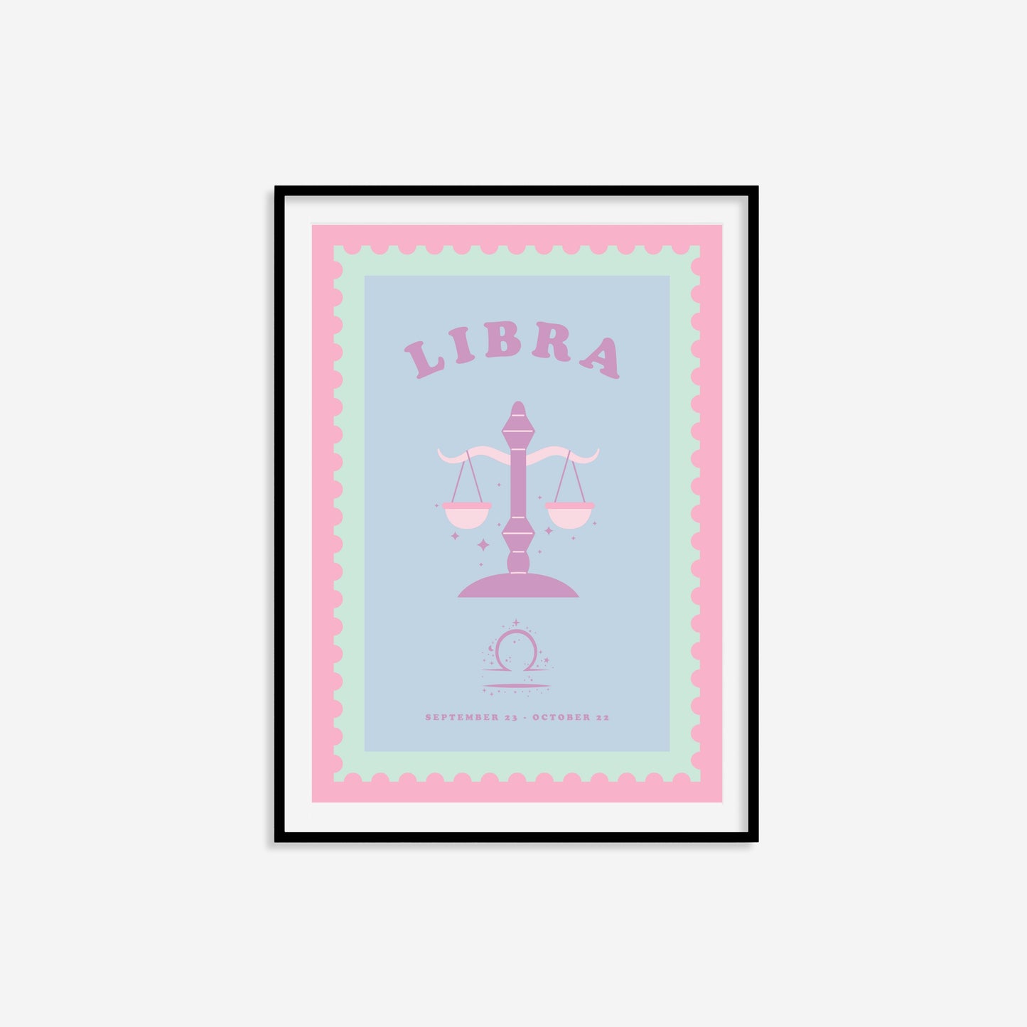 Cute Children's Libra Zodiac Print