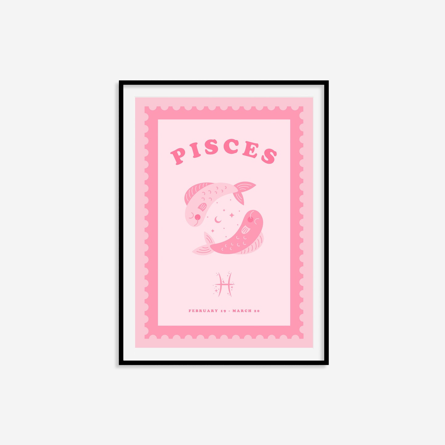 Cute Children's Pisces Zodiac Print