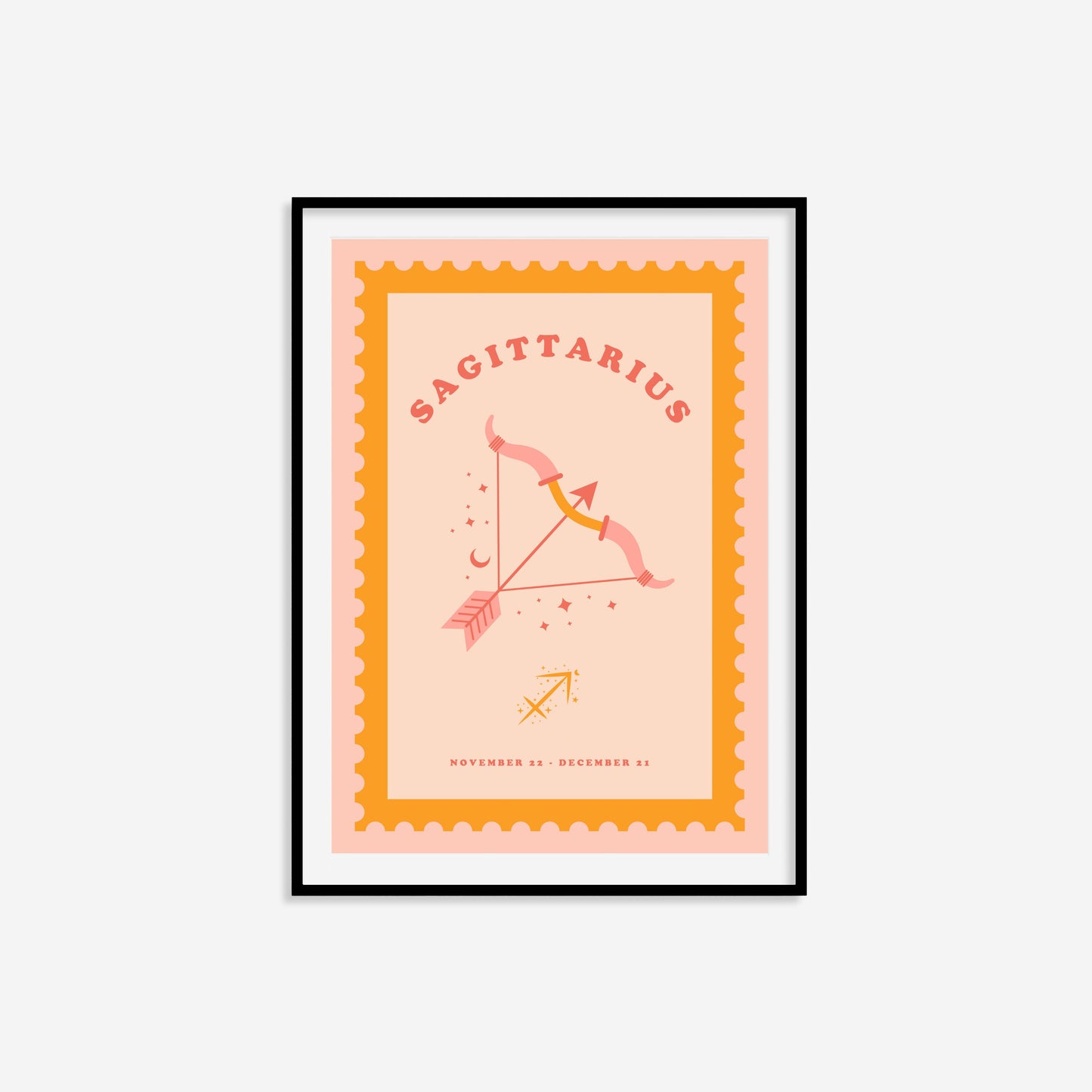 Cute Children's Sagittarius Zodiac Print