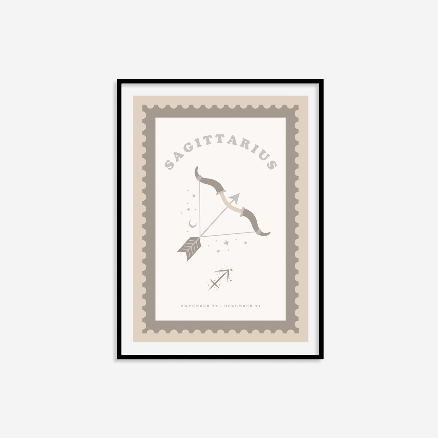 Cute Children's Sagittarius Zodiac Print