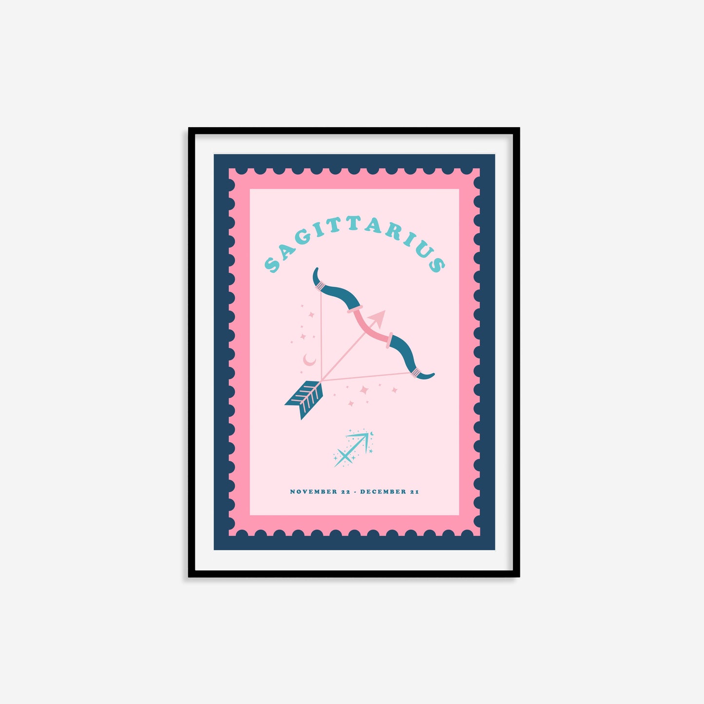 Cute Children's Sagittarius Zodiac Print