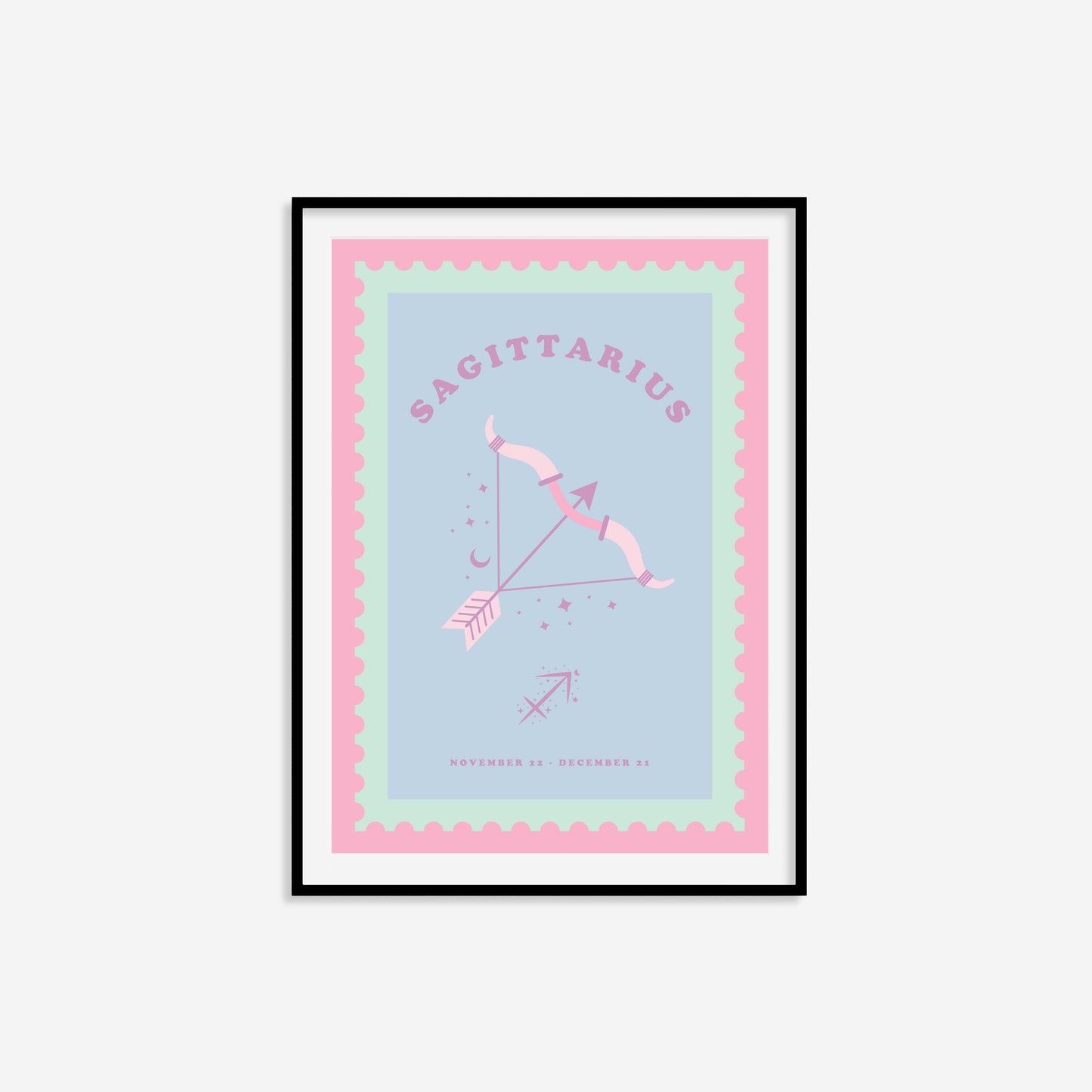 Cute Children's Sagittarius Zodiac Print