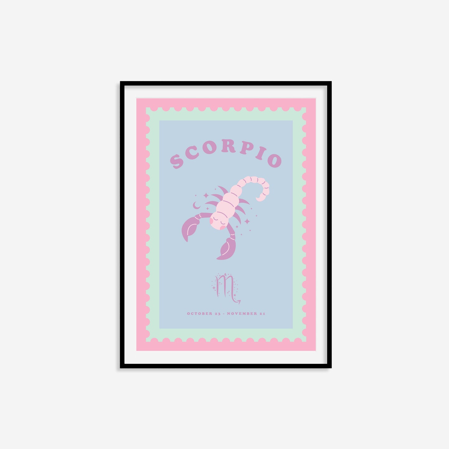 Cute Children's Scorpio Zodiac Print