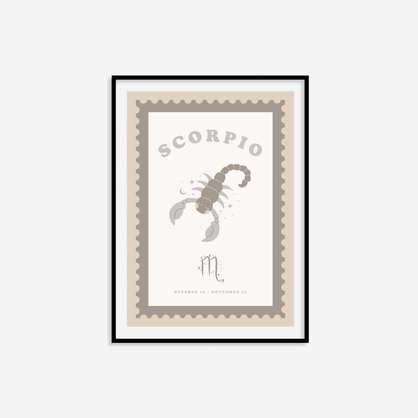 Cute Children's Scorpio Zodiac Print