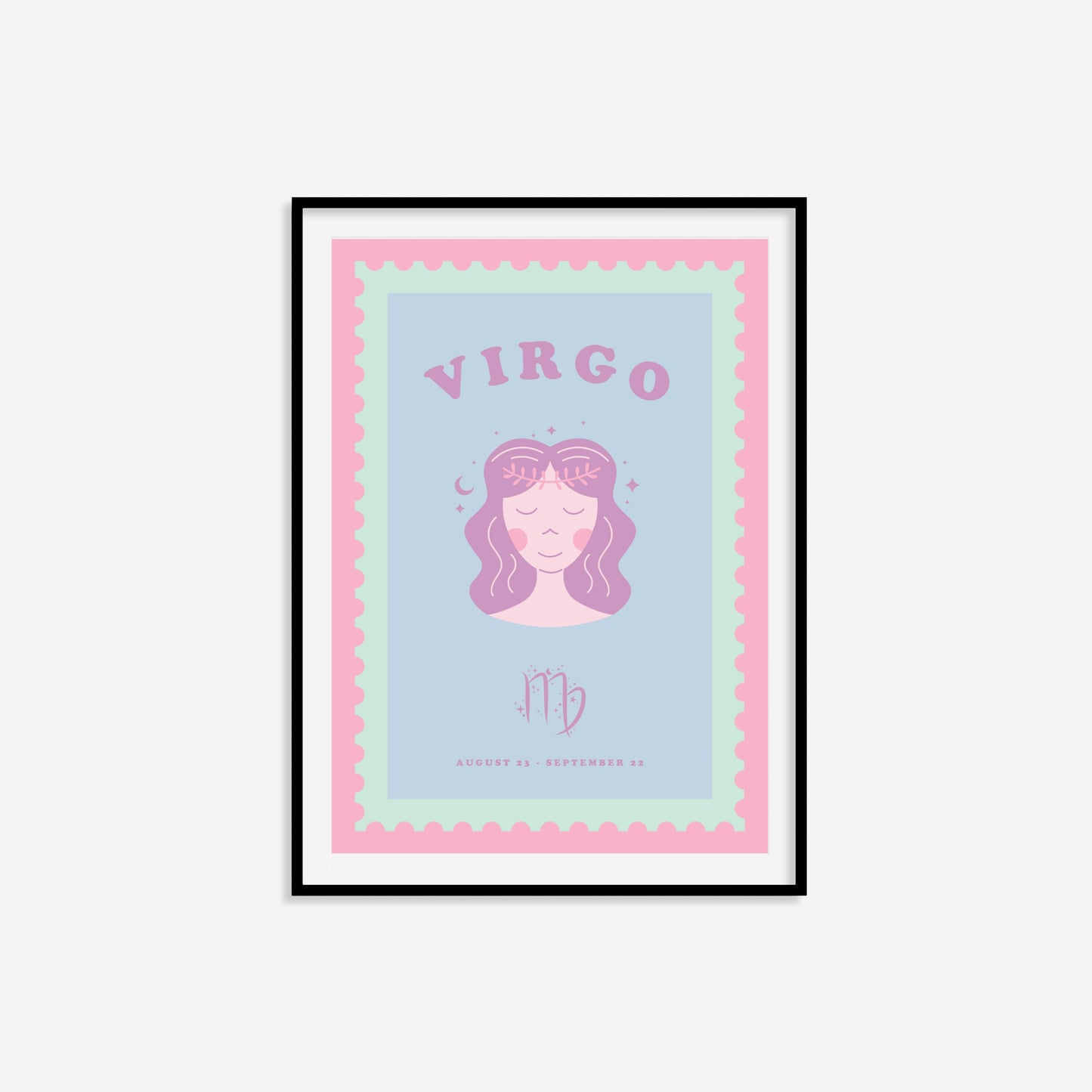 Cute Children's Virgo Zodiac Print