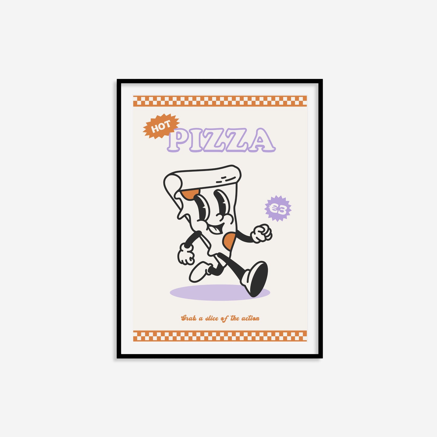 Retro Pizza Print