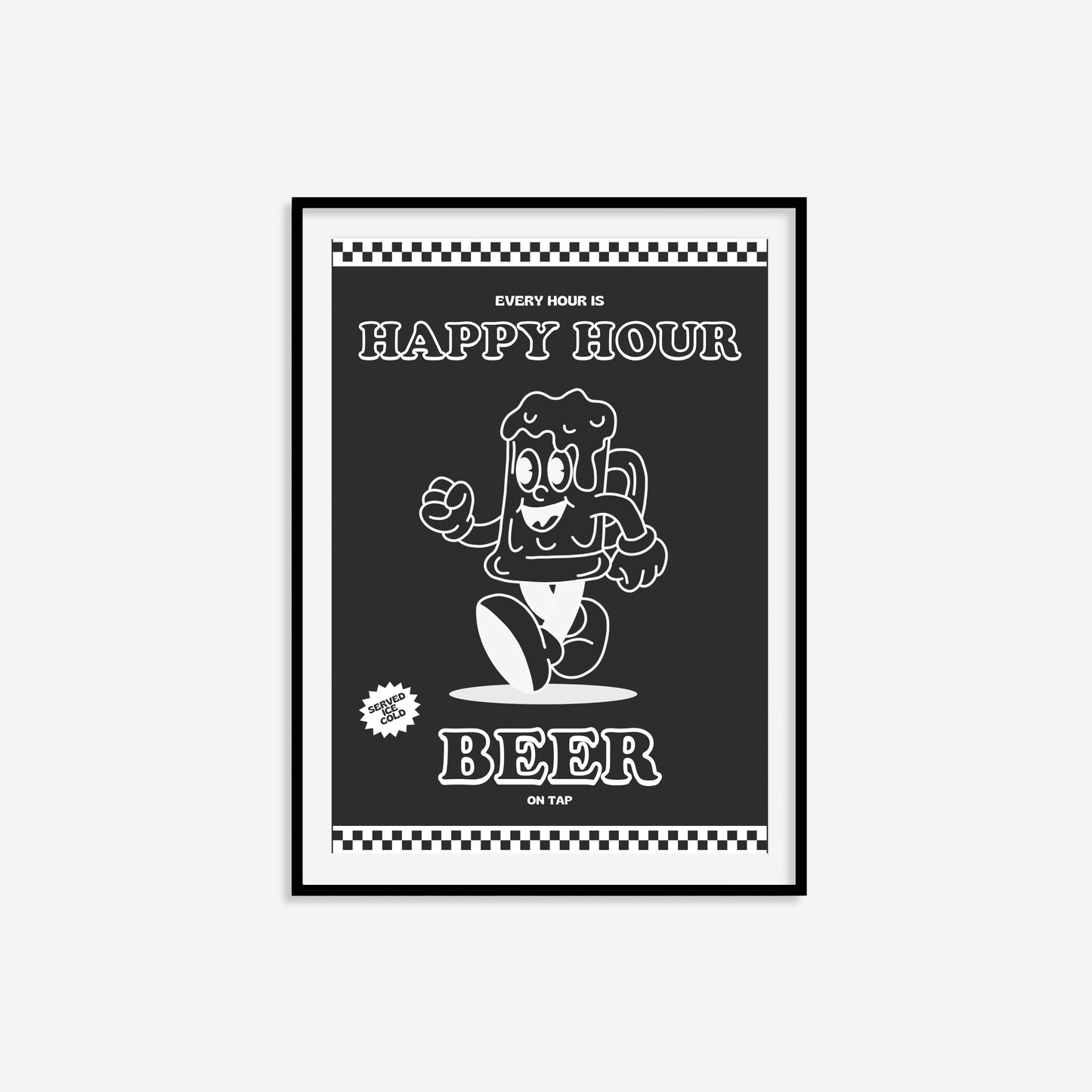 Retro Every Hour Is Happy Hour Beer On Tap Print