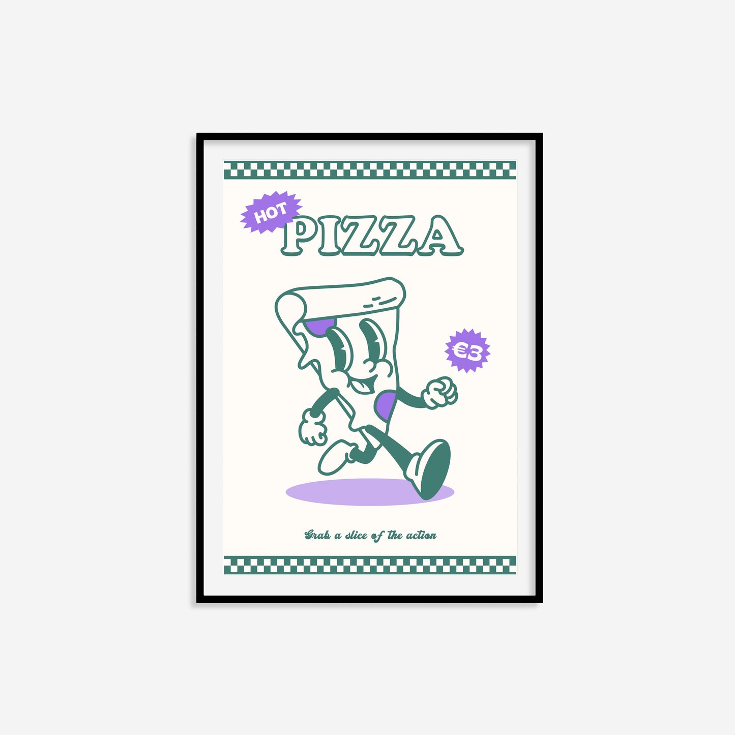 Retro Pizza Print